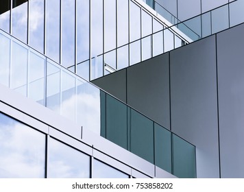 Architecture Detail Glass Wall Modern Building Exterior Abstract Background