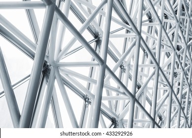 Architecture detail Modern Metal Structure Pattern Construction - Shutterstock ID 433292926