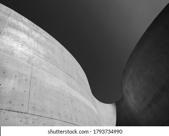 Architecture details Cement curve Modern building Futuristic Space Abstract background