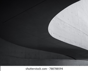 Architecture details Cement curve shape Modern building Futuristic Space Abstract background