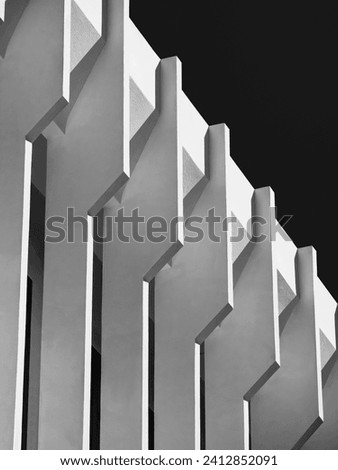 Architecture details Concrete facade Bias columns geometric element Abstract background