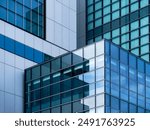 Architecture details Glass wall Modern building exterior Abstract futuristic background