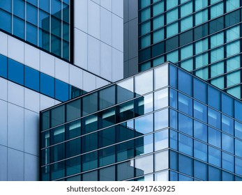 Architecture details Glass wall Modern building exterior Abstract futuristic background - Powered by Shutterstock