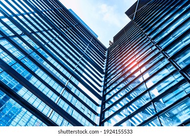 Architecture details Modern Building Glass facade Business background - Shutterstock ID 1924155533