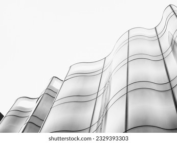 Architecture details wall curve Glass facade reflection Abstract background - Powered by Shutterstock