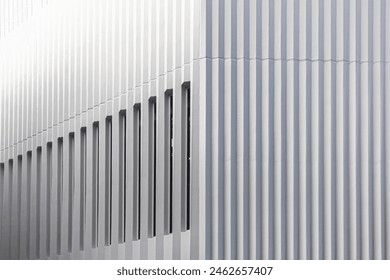 Architecture details of white concrete wall facade with pleat cement casting technique and voids to have good ventilation  - Powered by Shutterstock