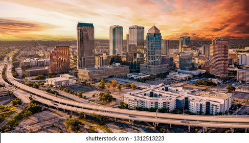The architecture of the downtown area in the City of Tampa Florida