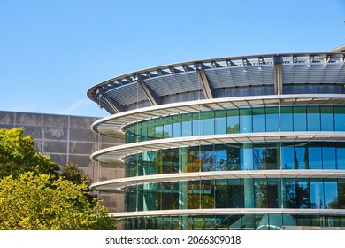 Architecture Of Exterior Glass And Steel Layers On Building