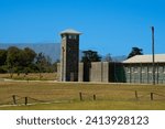 Architecture of the famous Robben Island prison in Cape Town, South Africa
