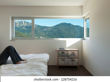 Architecture Modern Design, Detail Bedroom With Window