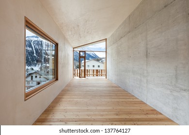 Architecture Modern Design, Mountain Home, Empty Room