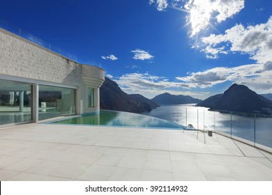 Architecture, Modern Penthouse With Infinity Pool, Exterior