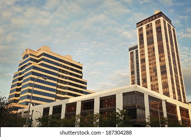 Architecture of Peoria - Twin Towers on the right.