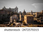 Architecture in Rome, Italy. Many of these historic buildings and landmarks are found at popular tourist destinations across Rome. With nature, they create beautiful scenic landscapes.