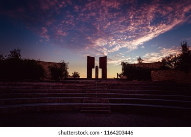 architecture at sunset