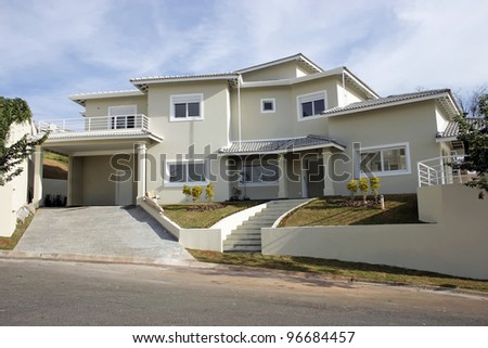 Image, Stock Photo Residential building facade full frame view.