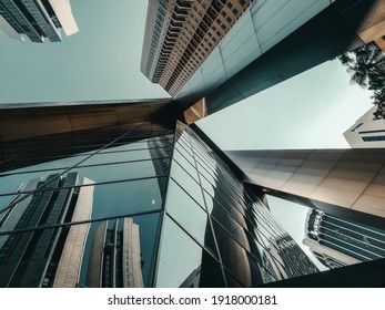 Architecture Unique Perspective Of Building Facades Of Skyline