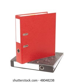 archive folders stack isolated on white background