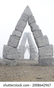 The Arctic Henge In Fog.