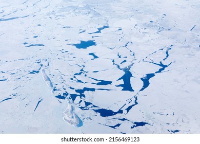 Arctic Ice Landscape Aerial View