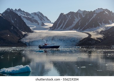 Arctic Landscape In Svalbard, Spitsbergen