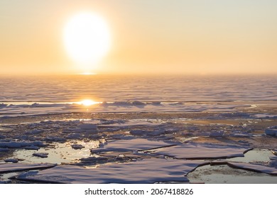 Arctic Ocean - 11 2020: marine ladscape in the Noth Pole