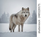 The Arctic Wolf is a subspecies of the gray wolf (Canis lupus) adapted to survive in the harsh Arctic climate of North America and Greenland. Known for its thick white fur, these wolves blend seamless