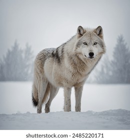 The Arctic Wolf is a subspecies of the gray wolf (Canis lupus) adapted to survive in the harsh Arctic climate of North America and Greenland. Known for its thick white fur, these wolves blend seamless