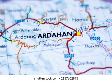 Ardahan, Turkey on a road map