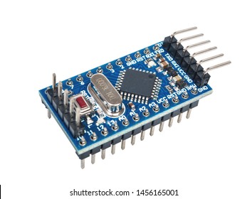 arduino pro-mini microcontroller for researches and DIY devices development isolated on white background