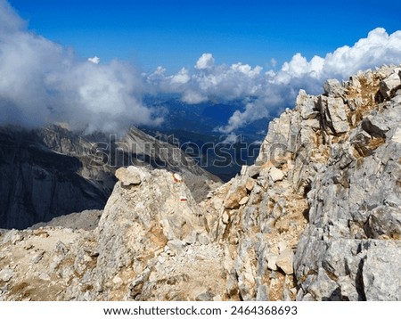 the arduous path to reach the summit of Corno Grande