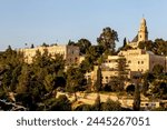 Area around the Dormition Abbey on Mount Zion, Jerusalem, Israel, Middle East