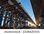 Area of Structure road construction of expressway under construction. new road construction. Civil Engineer. 