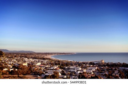 Areal few of Ventura California with the Pacific Ocean in the background.