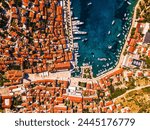 Areal photo of Hvar old town