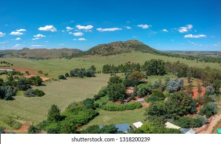 Areal shot of the mountain in the Cradle of Humankind, South Africa  - Shutterstock ID 1318200239