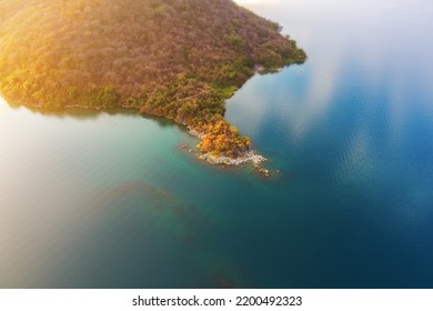 Areal view of the islands, lake Malawi