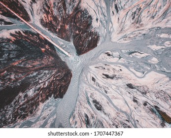 Areal View Of A Of Thermal Power Plant Coal Ash Slurry Storage Lake