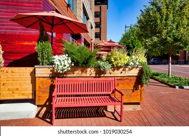 The Arena District Of Columbus, Ohio Is A Vibrant Area For Entertainment And Restaurants In The Downtown Urban Area Of The City.