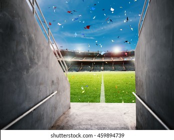 Arena Tunnel With Soccer Field 