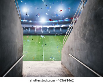 Arena Tunnel With Soccer Field 