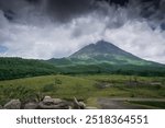 Arenal volcano in clouds, Costa Rica