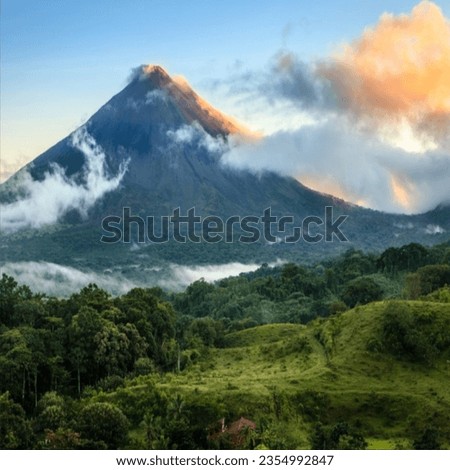 Similar – Image, Stock Photo Arenal Volcano Rises from Jungle