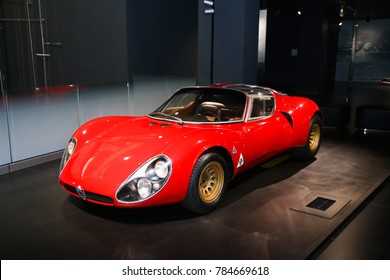 Arese, Italy - 12/27/2016 - A Superb Alfa Romeo 33 Stradale Model On Display At The Historical Museum Alfa Romeo