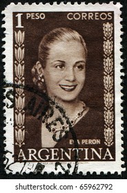 ARGENTINA - CIRCA 1948: A Stamp Printed In Argentina Shows Eva Peron, Circa 1948