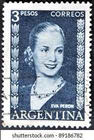 ARGENTINA - CIRCA 1948 : A Stamp Printed In Argentina Shows Eva Peron, Circa 1948