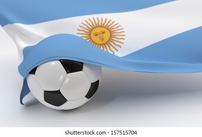  Argentina flag with championship soccer ball
