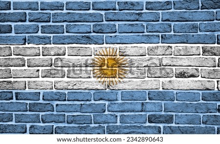 Argentina flag illustration painted on the wall