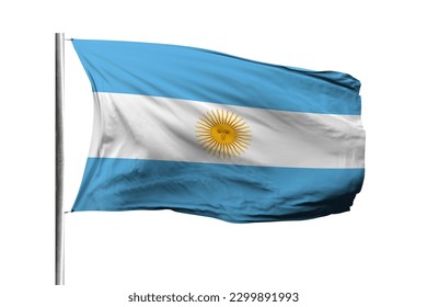 Bandera argentina aislada en