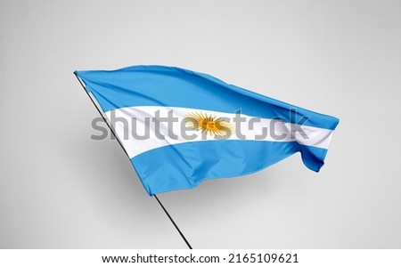 Argentina flag isolated on white background with clipping path. flag symbols of Argentina. flag frame with empty space for your text.